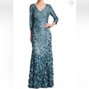 THEIA V-NECK PETAL GOWN SIZE 10